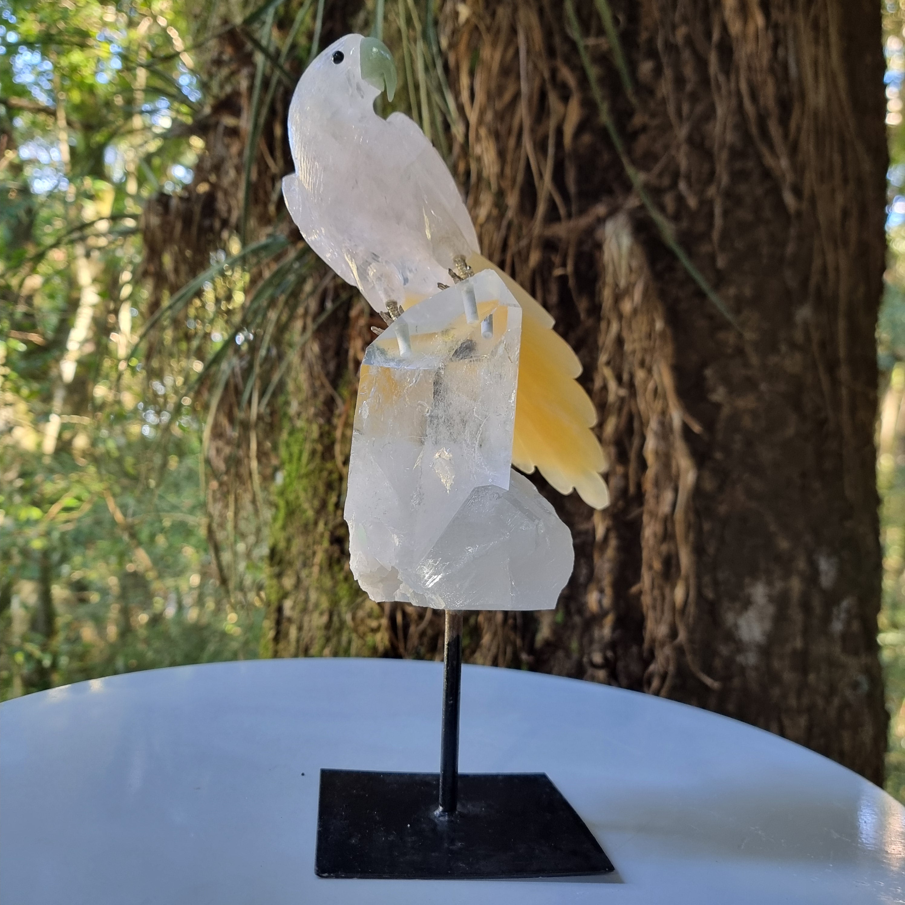Pájaro de Cristal Natural Especial | Peso 1,20 Kgs, Altura 29 cm | Exclusivo, Energía y Belleza