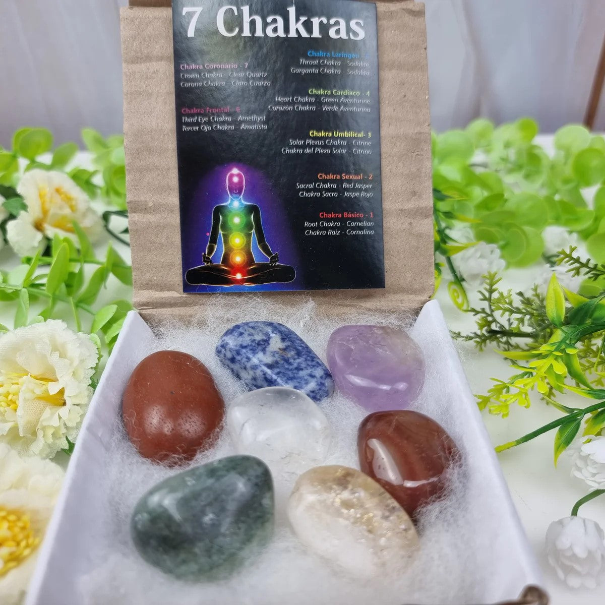 7 Chakras Stone Set - Seven Chakra Tumbled Stones