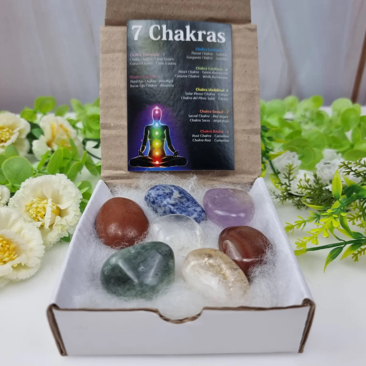 7 Chakras Stone Set - Seven Chakra Tumbled Stones