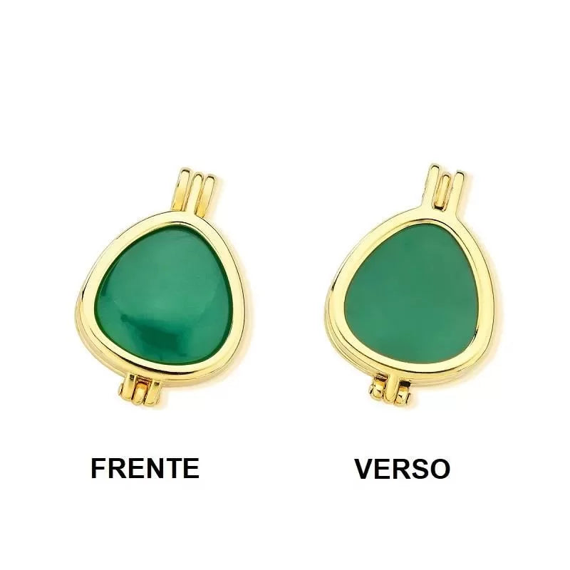 Gold-plated Faceted Locket Necklace