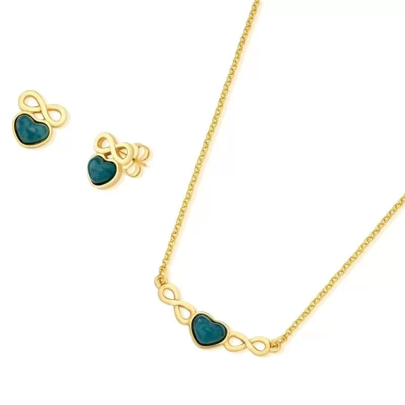 Gold Filled Earrings and Necklace Set