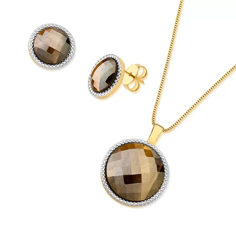 Gold Filled Earrings and Necklace Set