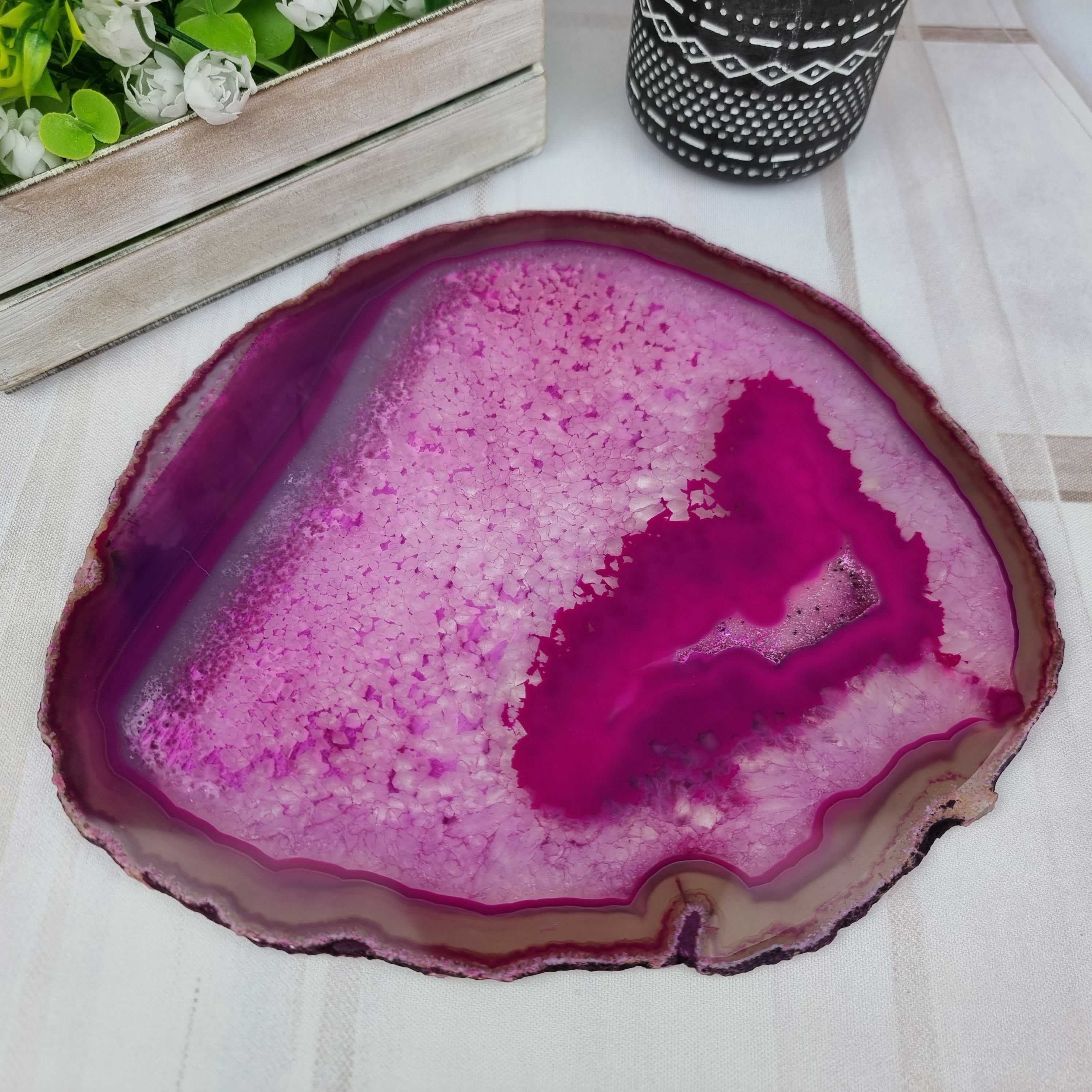 Special Natural Agate Trays | 1 Unit | Size 30 cm | BR Crystals Handmade Piece