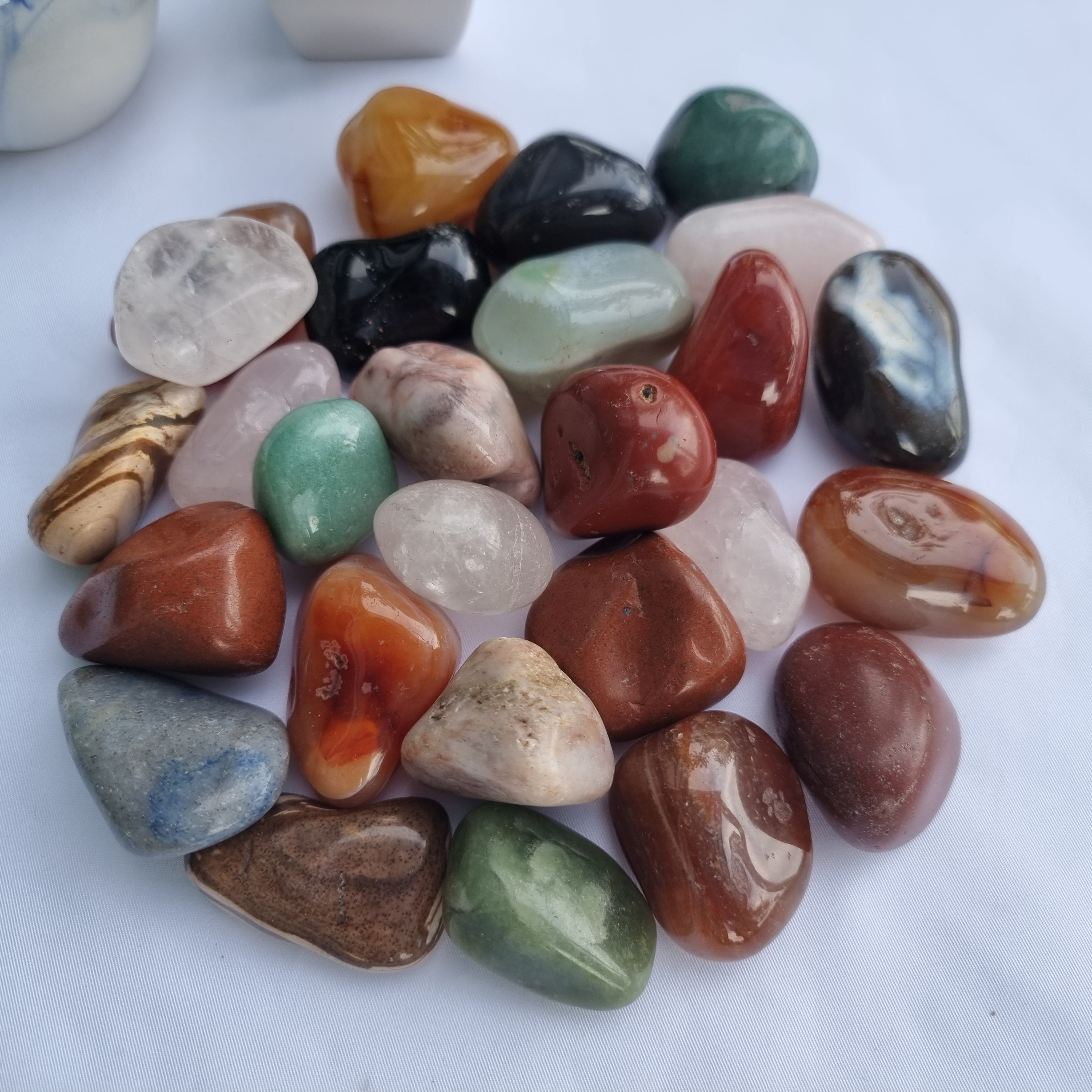 Piedras Rodadas Naturales Surtidas Pulidas 3,5 a 4,5 cm Cantidad 1 kg Mejor Calidad