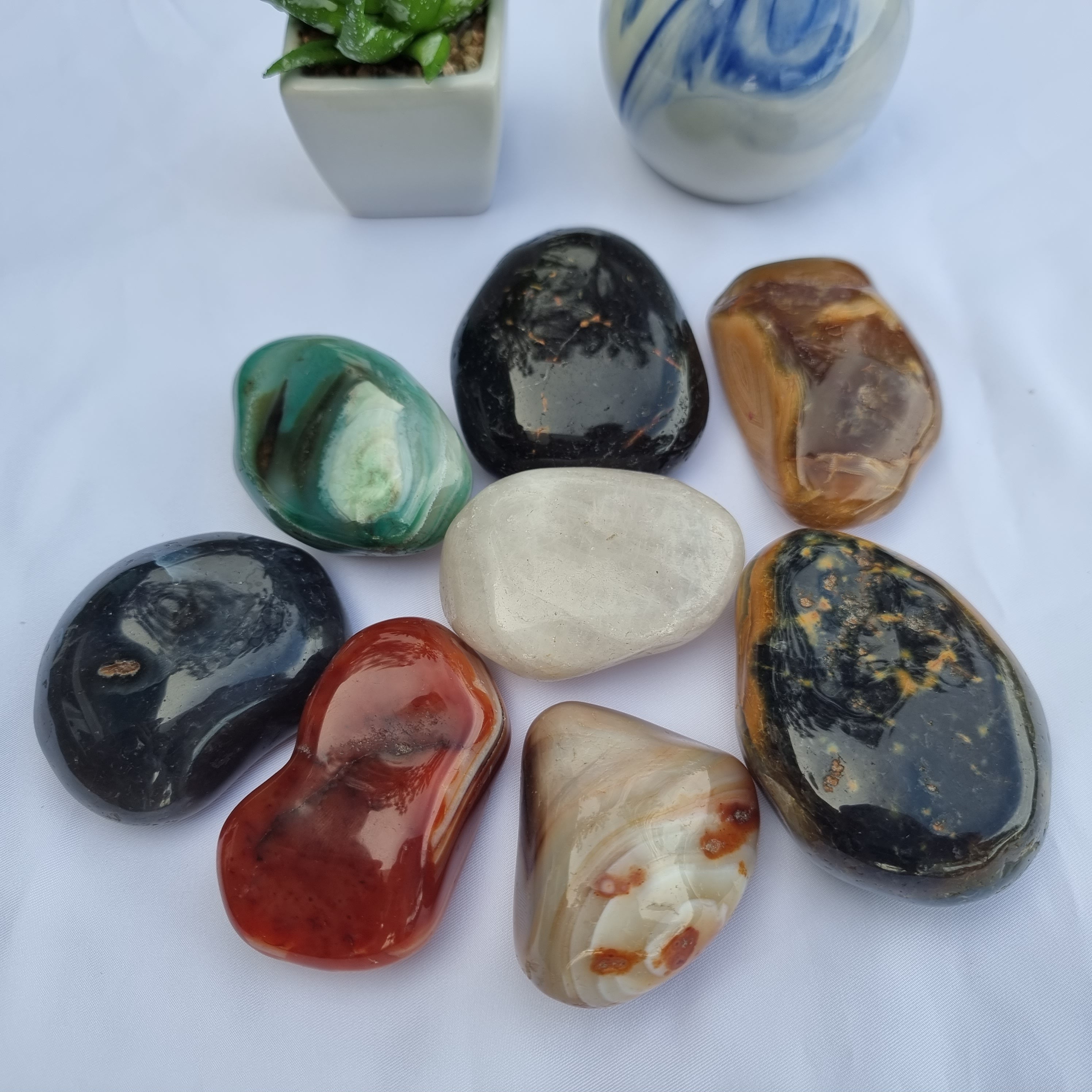 Piedras Rodadas Terapéuticas Surtidas Pulidas 5 a 8 cm Cantidad 1 kg